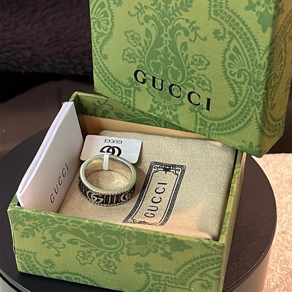Gucci Jewelry - GUCCI RING WITH DOUBLE G IN STERLING SILVER. Size ITALY (20) USA( 9). NWT
